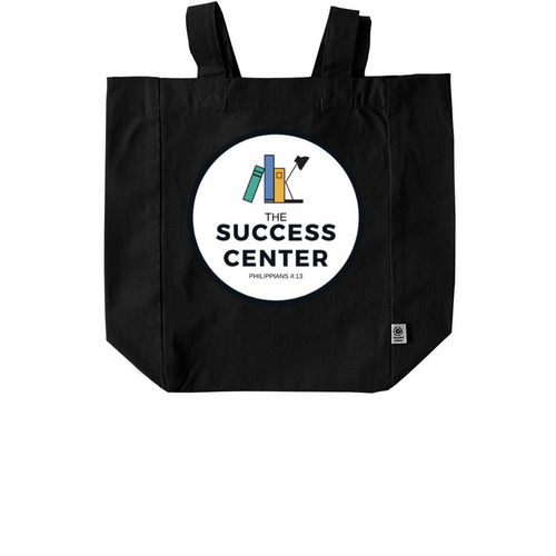 Logo Tote, a Black Recycled Cotton Tote Bag