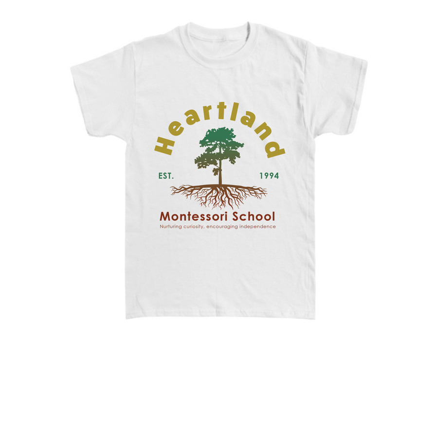 Heartland Montessori Toddler T-Shirt, a White Toddler Tee