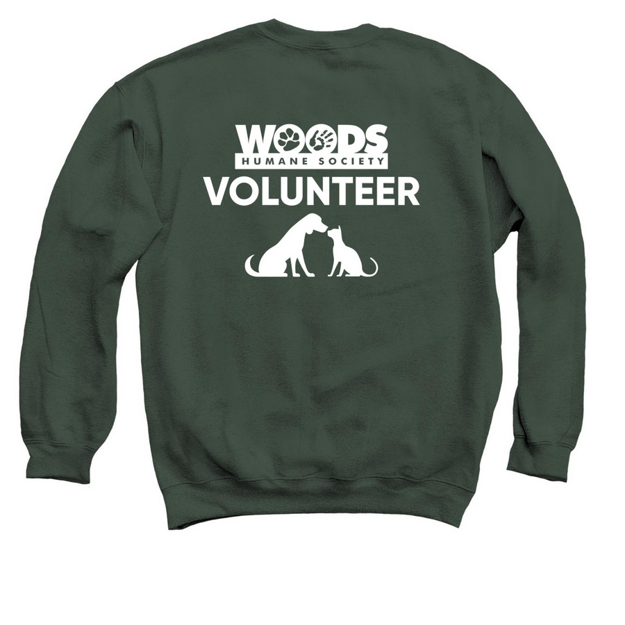 Woods Humane Society Volunteer Shirts, a Forest Crewneck Sweatshirt (back-view)