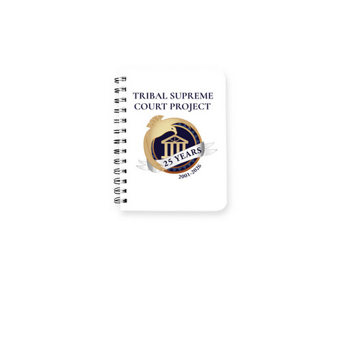 Tribal Supreme Court Project 25 Anniv Journal, a White Spiral Notebook