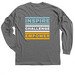 Logo/INSPIRE - CHALLENGE - EMPOWER, a Charcoal Classic Long Sleeve Tee (back-view)