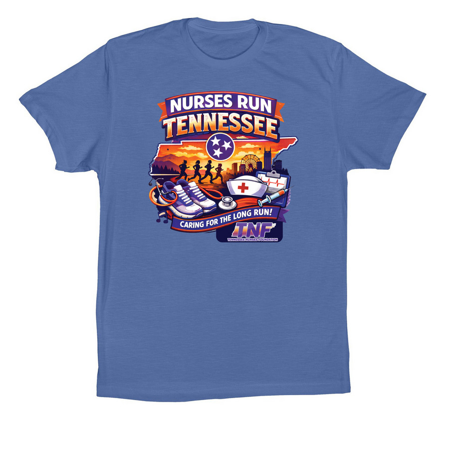 Nurses Run Tennessee: Commemorative T-Shirt, a Columbia Blue Premium Cotton Tee