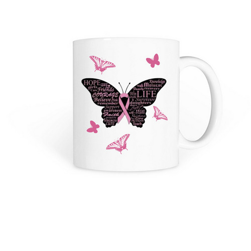Breast Cancer Awareness, a White Coffee Mug
