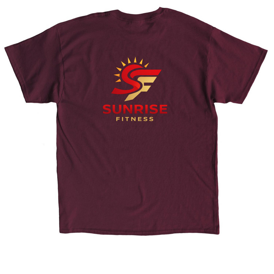 Sunrise Fitness Gear, a Maroon Classic Unisex Tee (back-view)