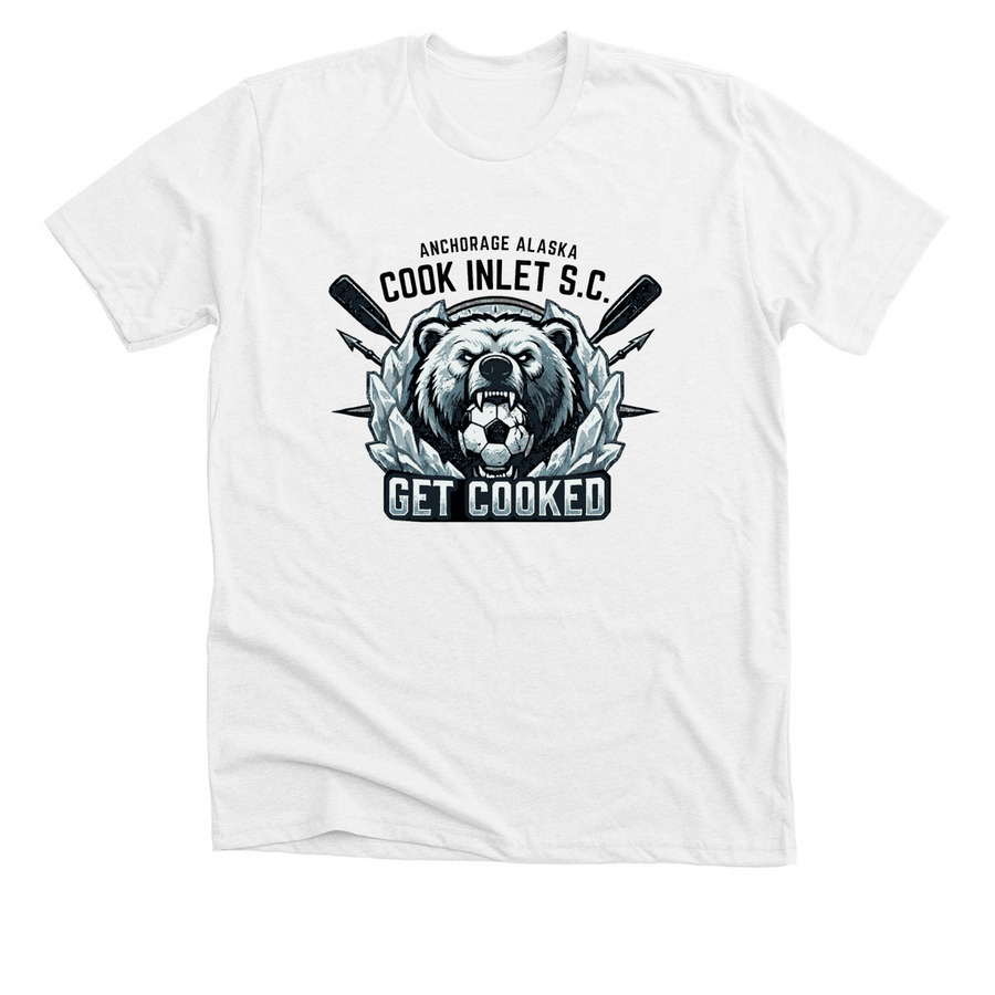 Get Cooked, a Solid White Blend Premium Unisex Tee