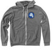 WE CARE FOR RARE, a Deep Heather Zip Up Hoodie