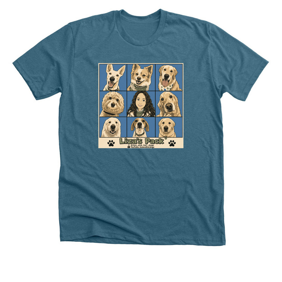 Liza?s Pack, a Heather Deep Teal Premium Unisex Tee