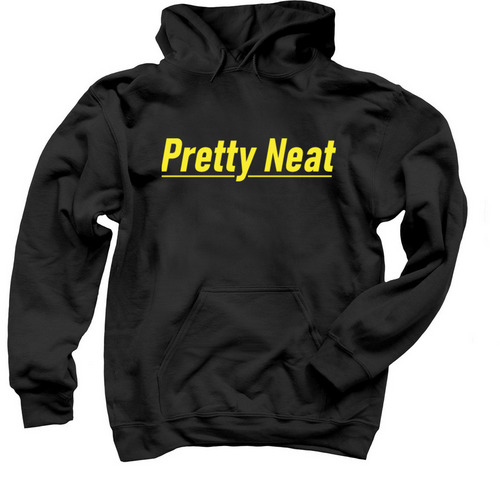 Comfy Pretty Neat, a Black Pullover Hoodie