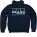 Alaska Mariculture Navy Zip, a Navy Zip Up Hoodie (back-view)