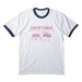 Camp Kara Uniform, a White/ Navy Cotton Ringer Tee