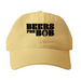 Hats for Bob - Black Logo, a Mustard Printed Pigment Dye Baseball Cap