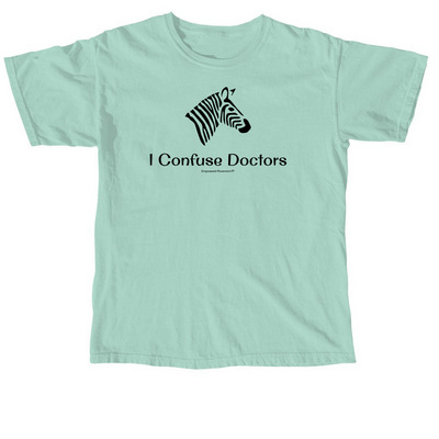 I Confuse Doctors, a Chalky Mint Comfort Colors Unisex Tee