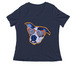 The Josie, a Navy Women's Relaxed V-Neck Tee