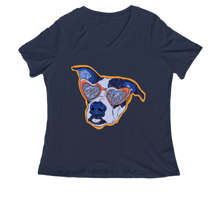 The Josie, a Navy Women's Relaxed V-Neck Tee