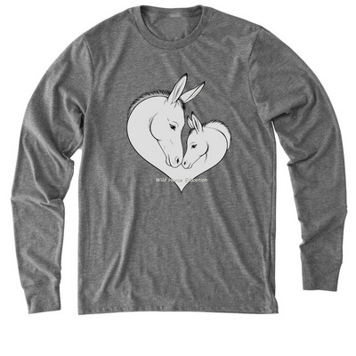 A Mother's Love, Wild Burros, a Aluminum Grey Allmade Eco Triblend Long Sleeve Tee