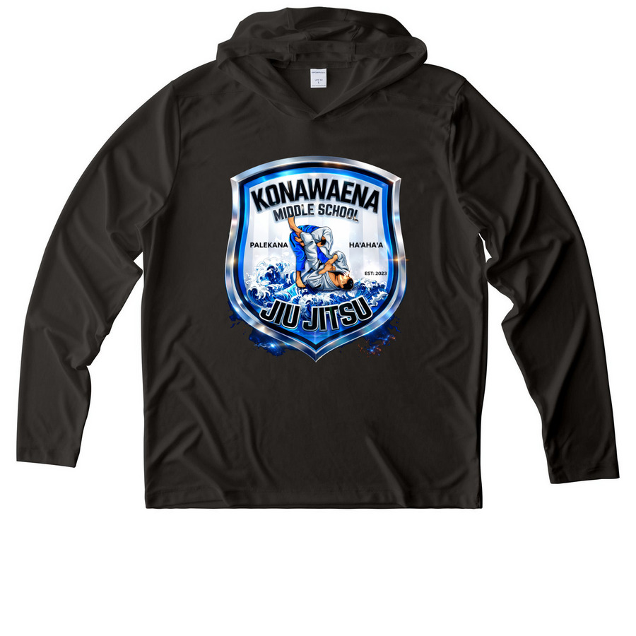 KMS BJJ Dynamic Performance Hoodie, a Black UV Performance Long Sleeve Hoodie