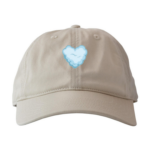 Cloud Heart Hat, a Oyster Printed Eco Baseball Cap