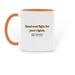 The Horrors Persist Mug, a Orange Two-Tone Ceramic Mug (back-view)