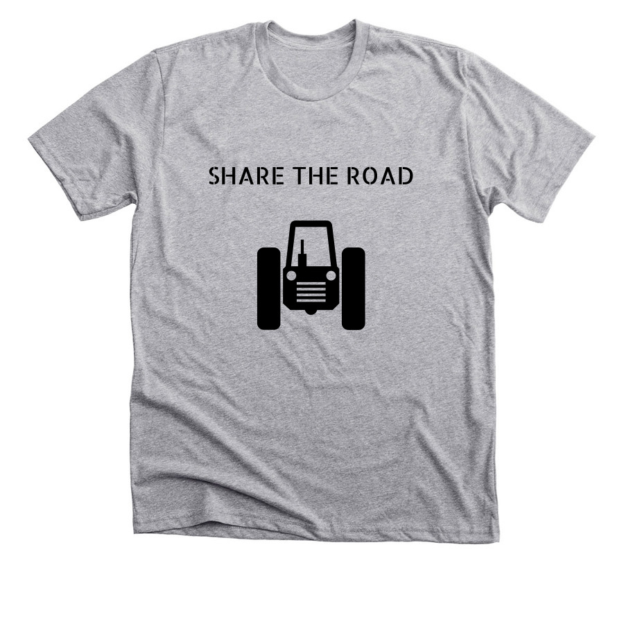 Share The Road&nbsp;, a Athletic Heather Premium Unisex Tee