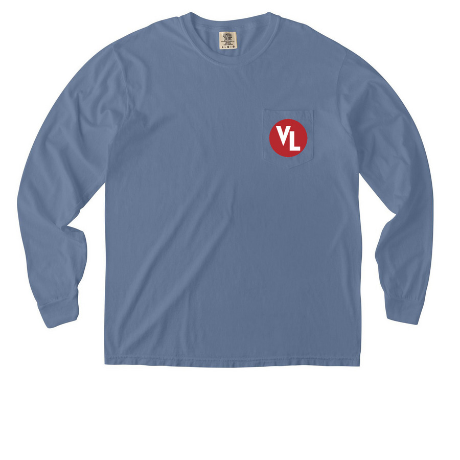 Virginia Living's Pocket Tee?Duke, a Blue Jean Comfort Colors Long Sleeve Pocket Tee