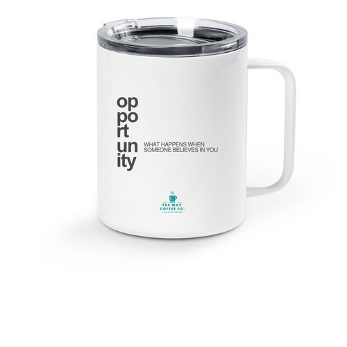 Opportunity&nbsp;, a White Stainless Steel Travel Mug