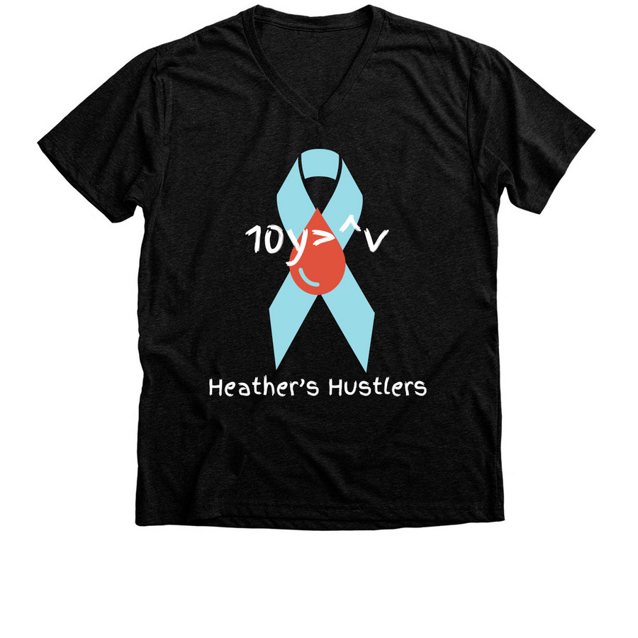 Heather's Hustlers, a Black Heather Premium V-Neck Tee