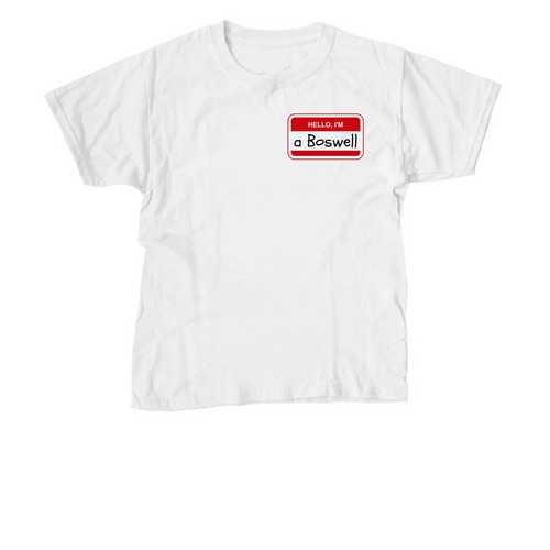 Youth Nametag Shirts, a White Youth Unisex Tee