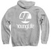 Retro YL Logo Hoodie, a Sport Grey Pullover Hoodie (back-view)