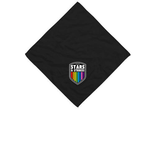 STARs & Strikes Bandana, a Black Cotton Bandana