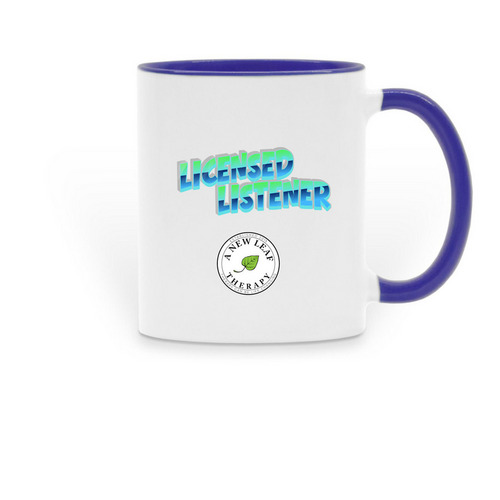 Licensed Listener, a Dark Blue Two-Tone Ceramic Mug
