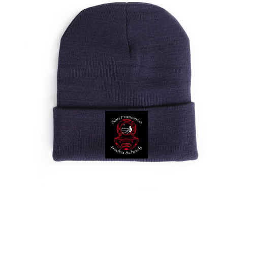 SF SCUBA SCHOOLS BEANIE&nbsp;, a Navy Cuffed Beanie