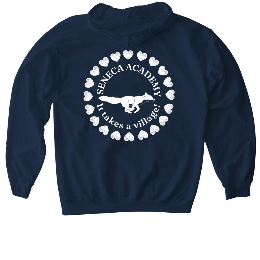 Cozy Hoodies, a Navy Gildan Softstyle Pullover Hoodie (back-view)
