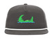 Gator hat, a Charcoal/ White Printed Umpqua Snapback Cap