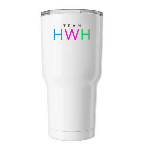 Support TeamHWH, a White Insulated Tumbler