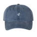 Minimal W Hat, a Navy Printed Pigment Dye Baseball Cap