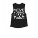 Move Young Live Young&nbsp;, a Black Women's Muscle Tank (back-view)