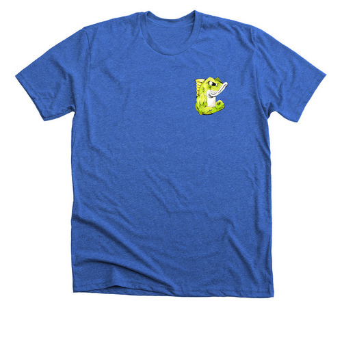 2023 BadFish Merch!, a Heather True Royal Premium Unisex Tee
