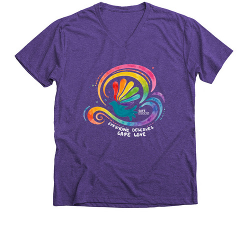 Safe Monroe has PRIDE!, a Purple Rush Premium V-Neck Tee