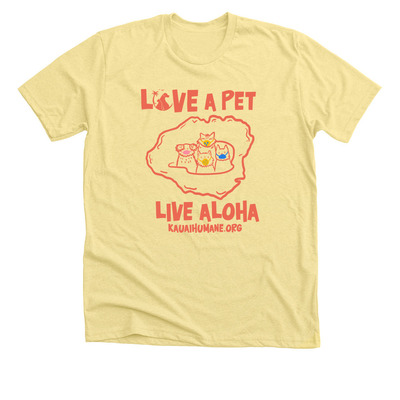 Kaua'i Humane Society, a Heather Yellow Gold Premium Unisex Tee