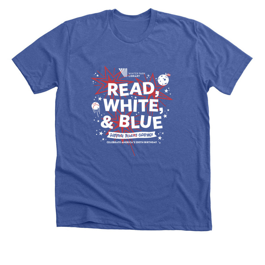 Read, White, & Blue, a Solid True Royal Premium Unisex Tee
