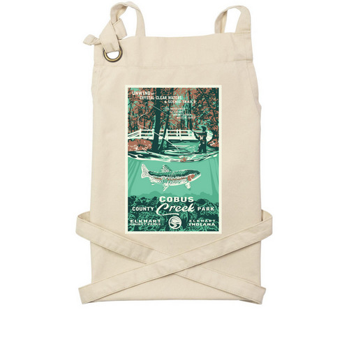 Cobus Creek County Park - Apron, a Natural Cotton Canvas Pocket Apron