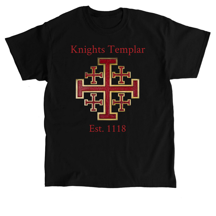 Templar Shirt Jerusalem Cross, a Black Classic Unisex Tee