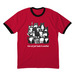 One cat just leads to another, a Red/ Jet Black Cotton Ringer Tee