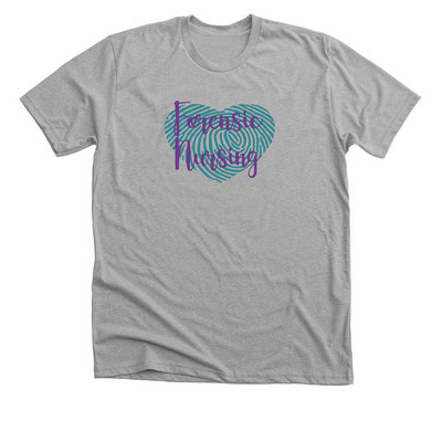 Forensic Nursing, a Athletic Heather Premium Unisex Tee