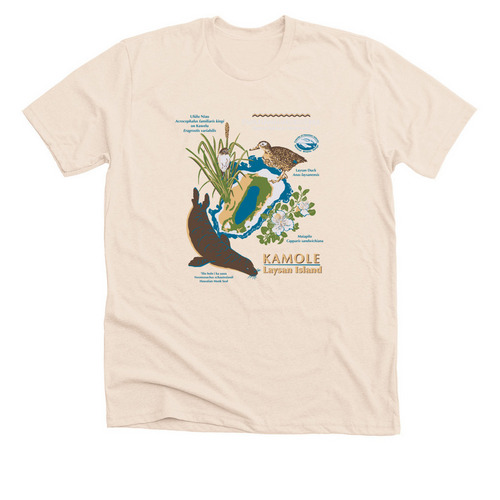 Kamole- Laysan Island, a Heather Soft Cream Premium Unisex Tee