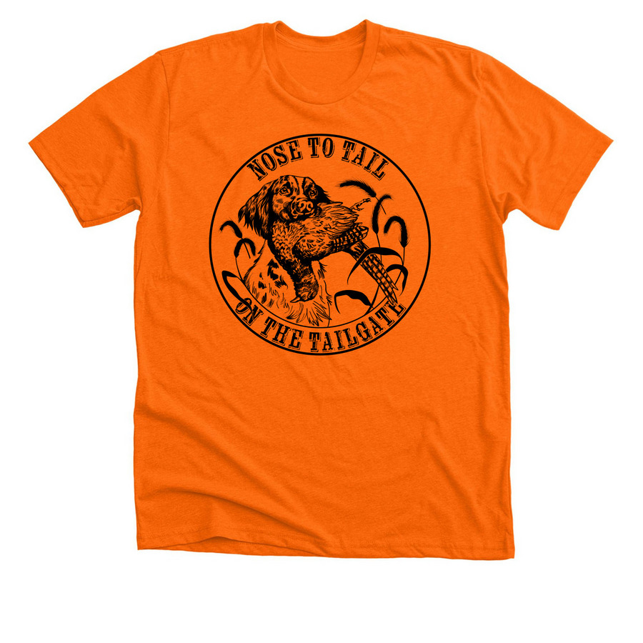 Nose To Tail, a Neon Orange Premium Unisex Tee