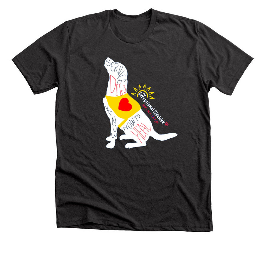 Service Dog T-shirts and Sweatshirts, a Dark Grey Heather Premium Unisex Tee