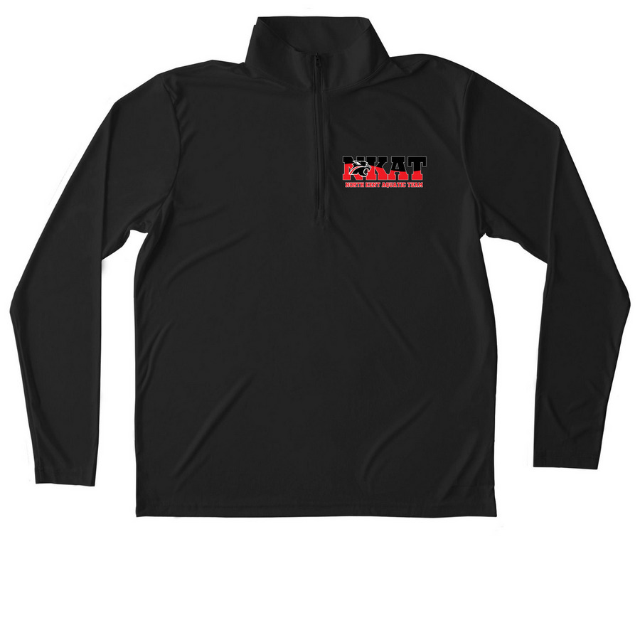 NKAT Quarter Zip, a Black Unisex Performance Quarter Zip Pullover