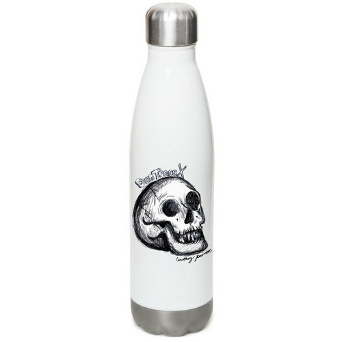 DenTraceX Water Bottle, a White Stainless Steel Water Bottle