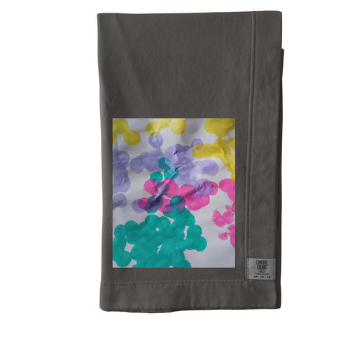 Raphie's Dots: Floral Comfort&nbsp;, a Pepper Comfort Colors Blanket